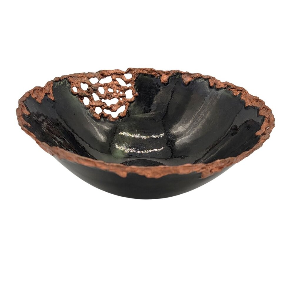 Swan Valley Copper Bowl Black and Gold